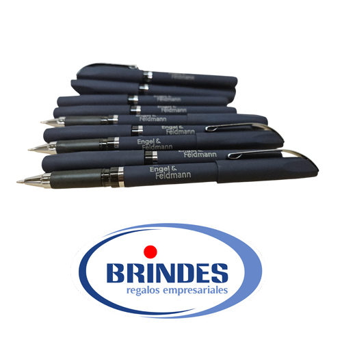 Boligrafo negro con plateado